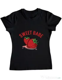 Tricou ADLER dama Sweet babe Negru