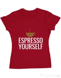 Tricou ADLER dama Espresso yourself Rosu