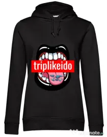 Hoodie dama cu gluga Trip like I do Negru