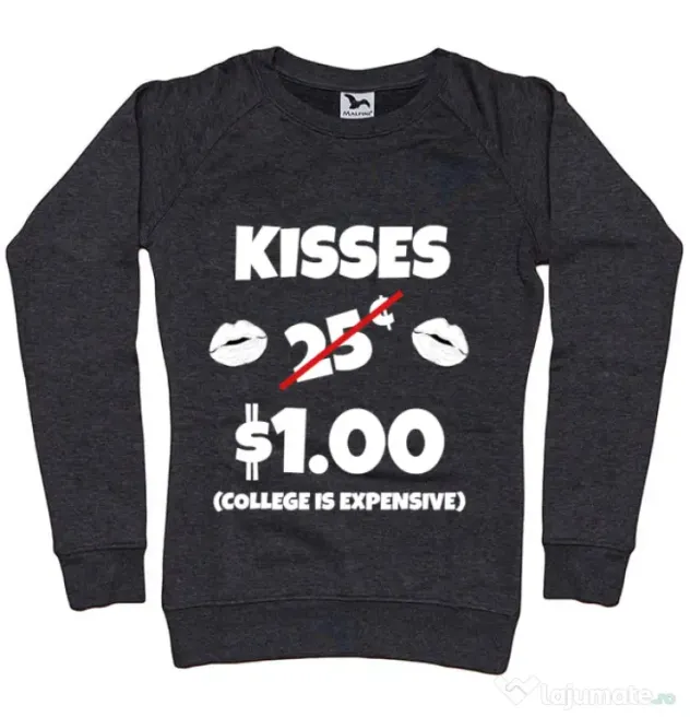 Bluza ADLER dama College is expensive Negru melanj