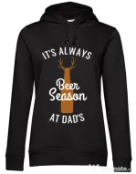 Hoodie dama cu gluga Beer season Negru