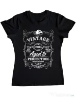 Tricou ADLER dama Aged to perfection Negru