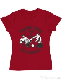 Tricou ADLER dama Kick boxing Rosu
