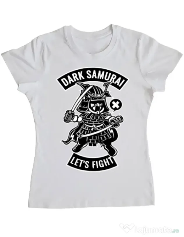 Tricou ADLER dama Dark samurai Alb