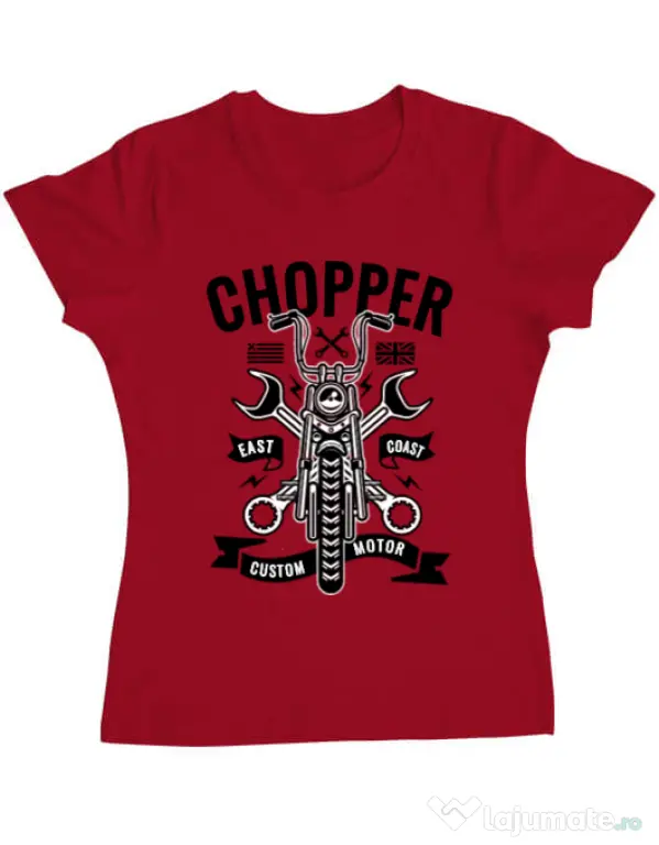 Tricou ADLER dama Chopper Rosu