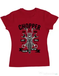 Tricou ADLER dama Chopper Rosu