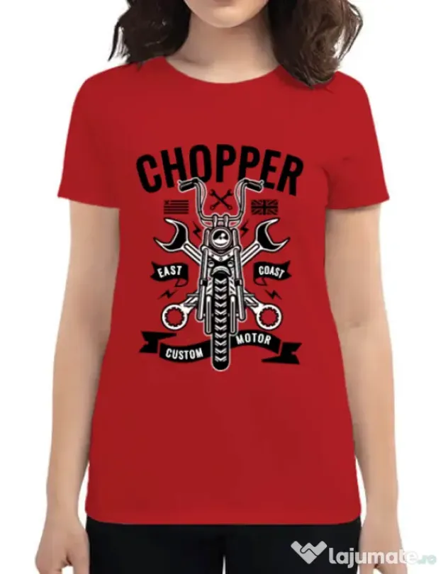 Tricou ADLER dama Chopper Rosu