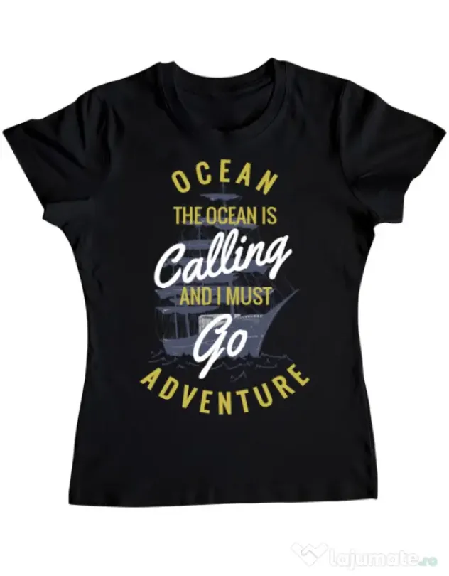 Tricou ADLER dama Ocean adventure Negru