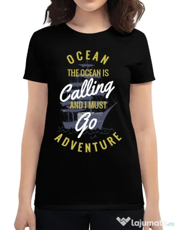 Tricou ADLER dama Ocean adventure Negru
