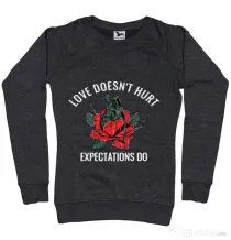 Bluza ADLER dama Love doesn’t hurt Negru melanj