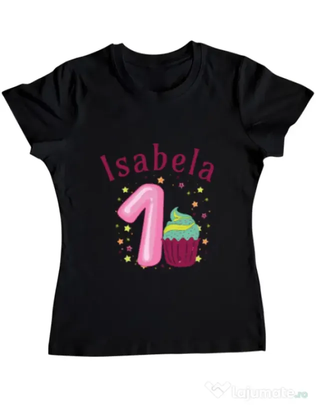 Tricou ADLER dama First Birthday Negru