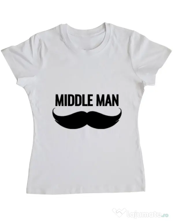 Tricou ADLER dama Middle man Alb