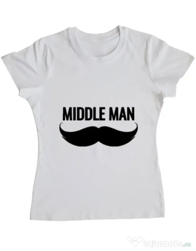 Tricou ADLER dama Middle man Alb