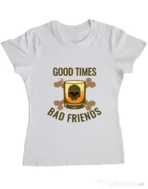 Tricou ADLER dama Good times Alb