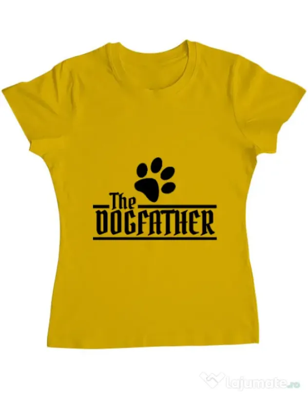 Tricou ADLER dama The dogfather Galben