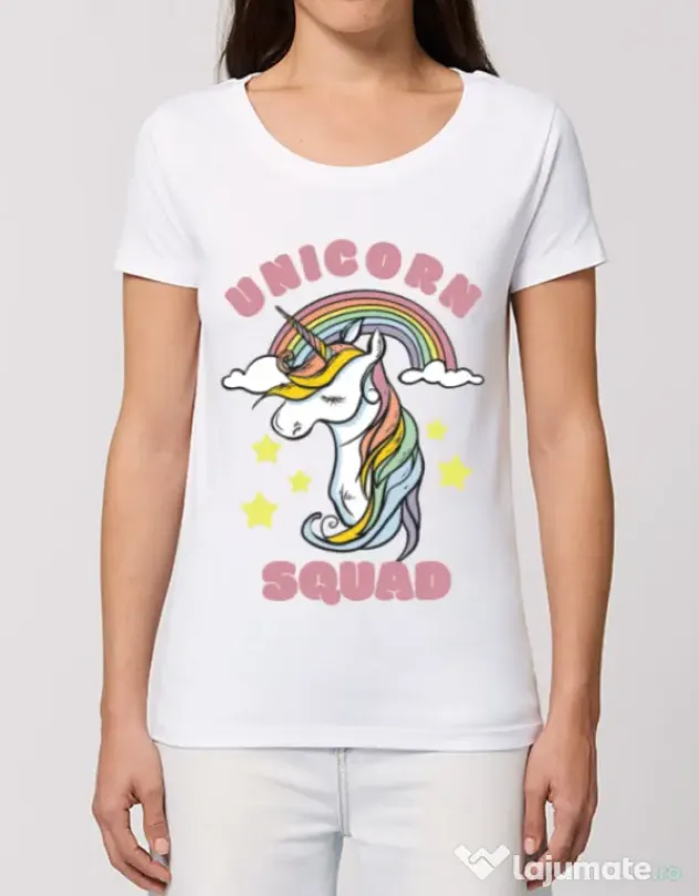Tricou STANLEY STELLA dama Unicorn squad Alb