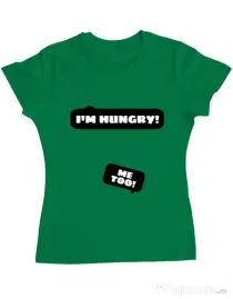 Tricou ADLER dama Hungry Mommy Verde mediu