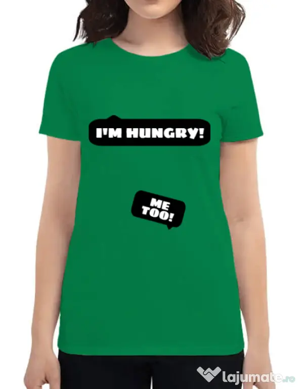 Tricou ADLER dama Hungry Mommy Verde mediu