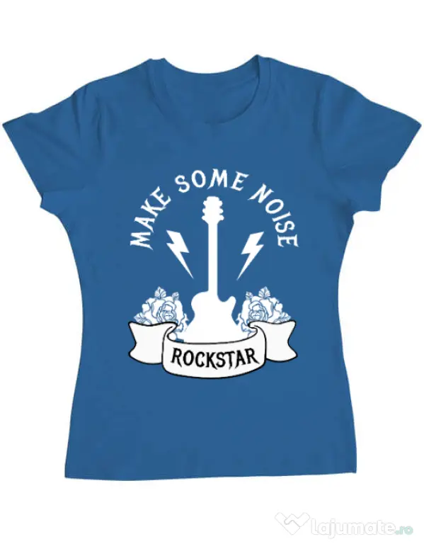Tricou ADLER dama Make some noise Albastru azuriu