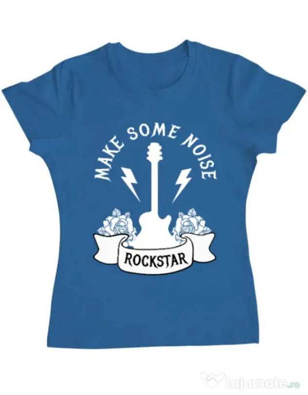 Tricou ADLER dama Make some noise Albastru azuriu