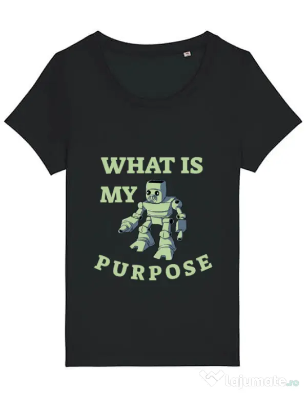 Tricou STANLEY STELLA dama What is my purpose Negru