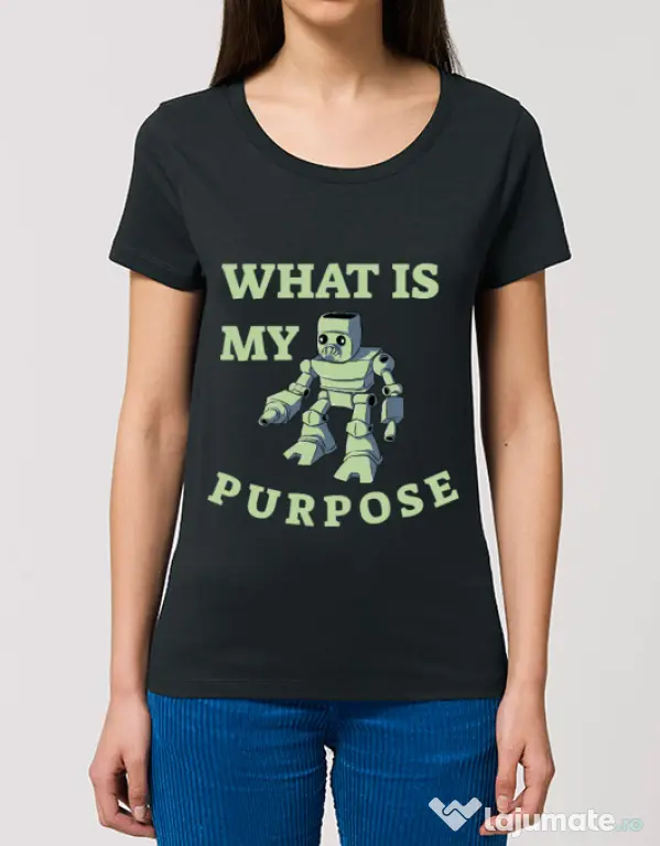 Tricou STANLEY STELLA dama What is my purpose Negru