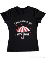 Tricou ADLER dama Raining love Negru