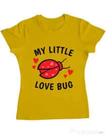 Tricou ADLER dama My little love bug Galben