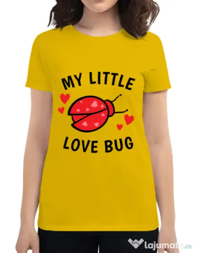 Tricou ADLER dama My little love bug Galben
