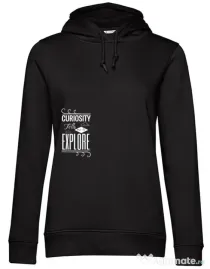 Hoodie dama cu gluga Curiosity Negru