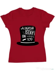 Tricou ADLER dama Stay on top Rosu