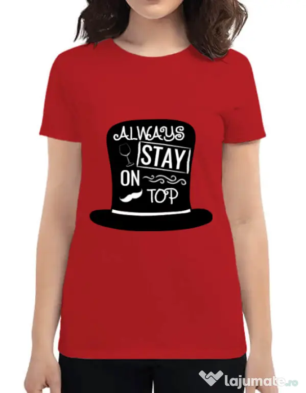 Tricou ADLER dama Stay on top Rosu