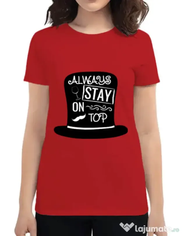 Tricou ADLER dama Stay on top Rosu
