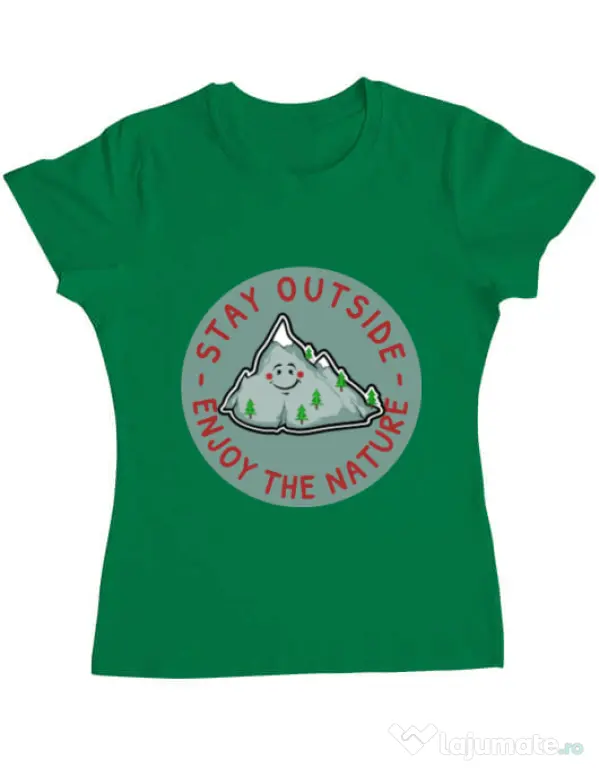 Tricou ADLER dama Stay outside Verde mediu