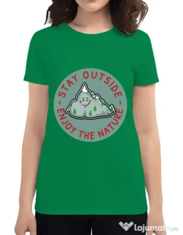 Tricou ADLER dama Stay outside Verde mediu