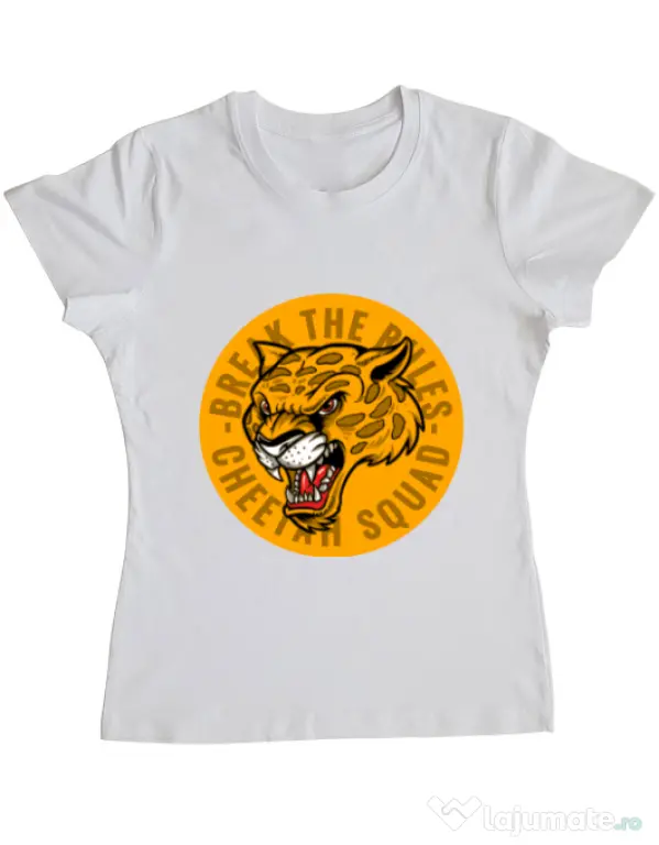 Tricou ADLER dama Break the rules Alb