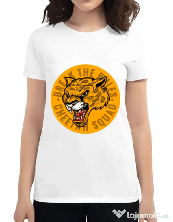 Tricou ADLER dama Break the rules Alb
