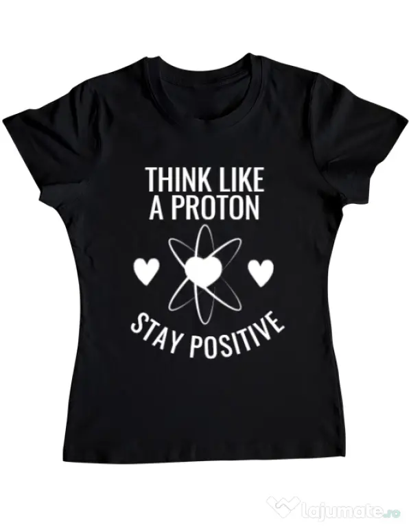 Tricou ADLER dama Stay positive Negru