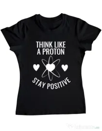 Tricou ADLER dama Stay positive Negru