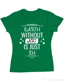 Tricou ADLER dama Earth without art Verde mediu