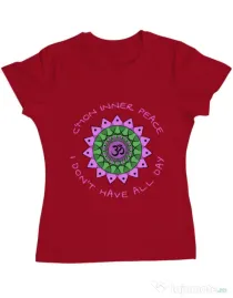 Tricou ADLER dama C’mon inner peace Rosu