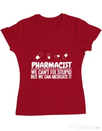 Tricou ADLER dama Pharmacist Rosu