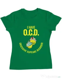 Tricou ADLER dama Obsessive cupcake disorder Verde mediu