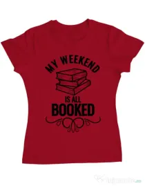Tricou ADLER dama All booked Rosu