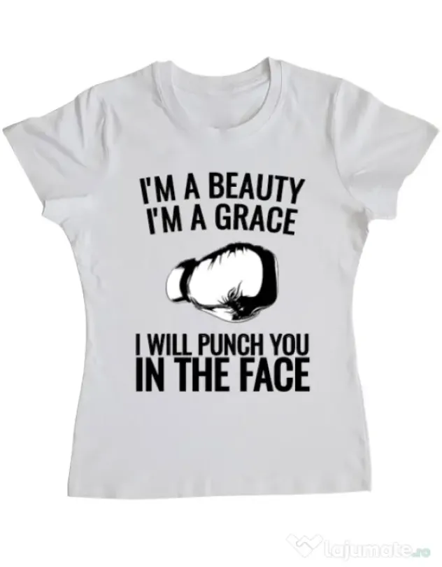 Tricou ADLER dama I am a grace Alb