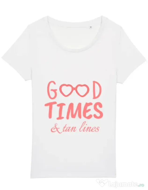 Tricou STANLEY STELLA dama Tan lines Alb