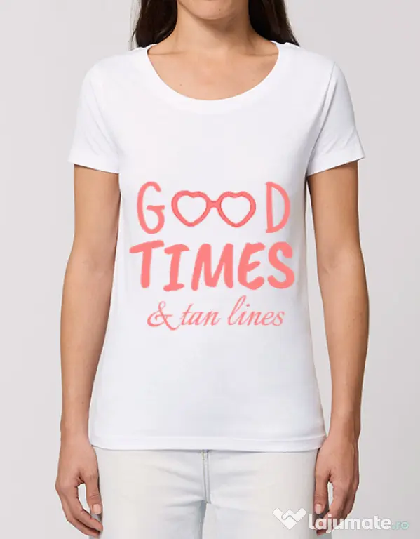 Tricou STANLEY STELLA dama Tan lines Alb