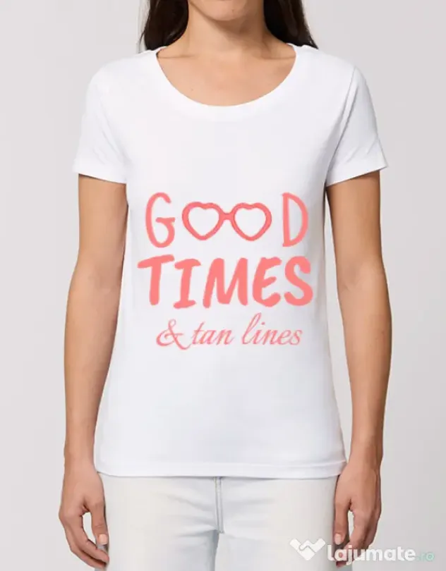 Tricou STANLEY STELLA dama Tan lines Alb