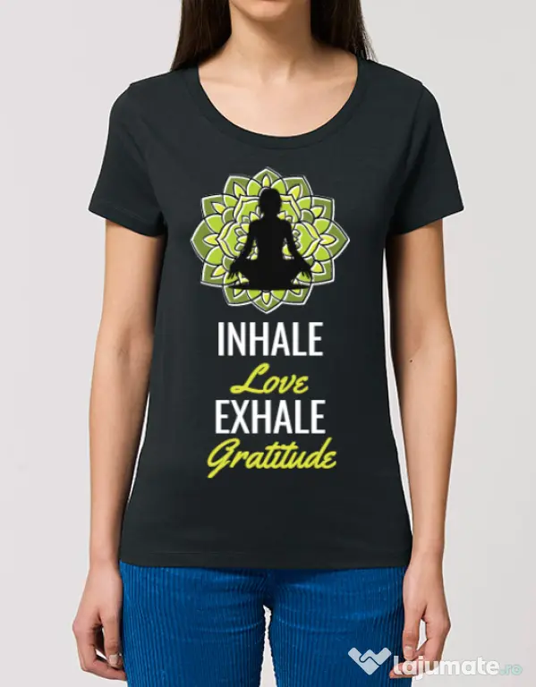 Tricou STANLEY STELLA dama Inhale love Negru