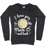 Bluza ADLER dama To the moon and back Negru melanj